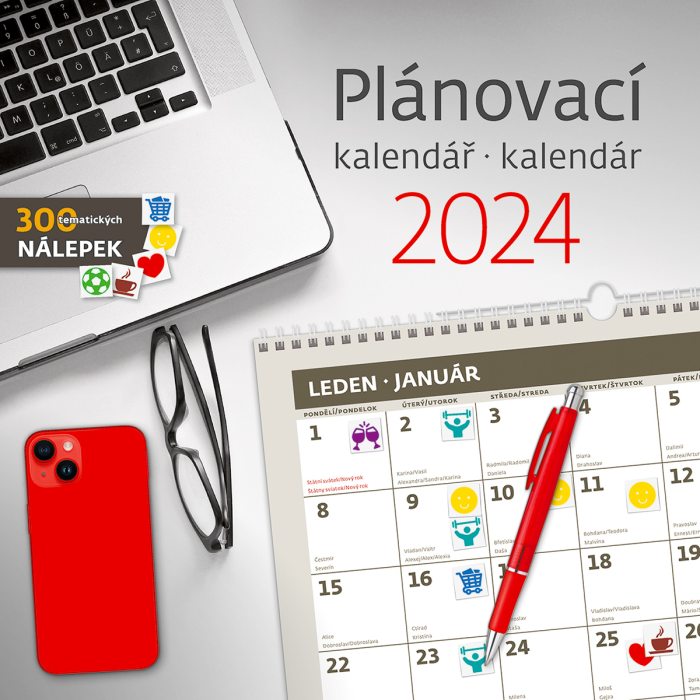 Nástenný kalendár Plánovací 2024