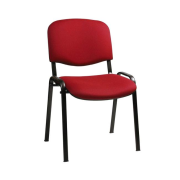 Konferenčná stolička ISO N červená D3, kostra čierna
