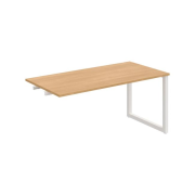 Rokovací stôl UNI O, k pozdĺ. reťazeniu, 160x75,5x80 cm, dub/biela