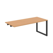 Rokovací stôl UNI O, k pozdĺ. reťazeniu, 180x75,5x80 cm, buk/čierna