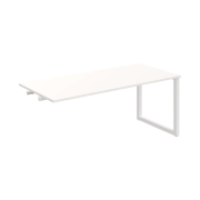 Rokovací stôl UNI O, k pozdĺ. reťazeniu, 180x75,5x80 cm, biela/biela