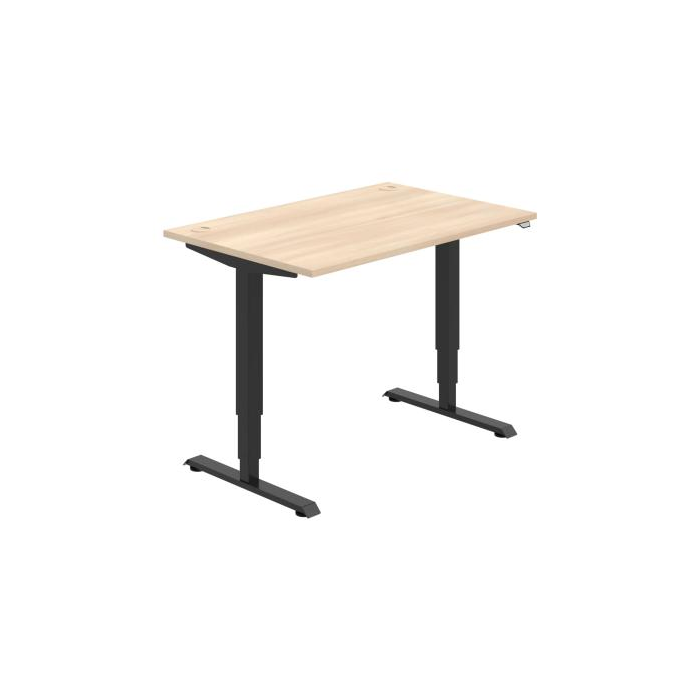 Pracovný stôl RUN, ZO, 3S, 120x64,5-130,5x80 cm, agát/čierna