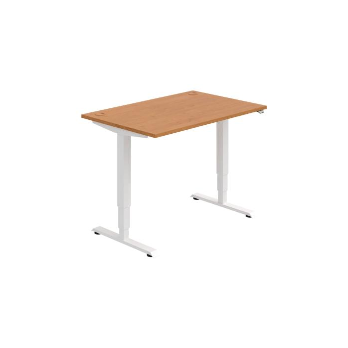 Pracovný stôl RUN, ZO, 3S, 120x64,5-130,5x80 cm, jelša/biela