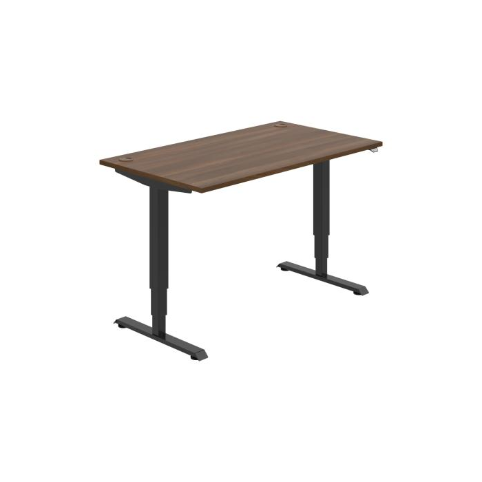 Pracovný stôl RUN, ZO, 3S, 140x64,5-130,5x80 cm, orech/čierna