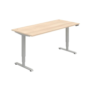 Pracovný stôl RUN, PO, 3S, 180x64,5-130,5x80 cm, agát/sivá