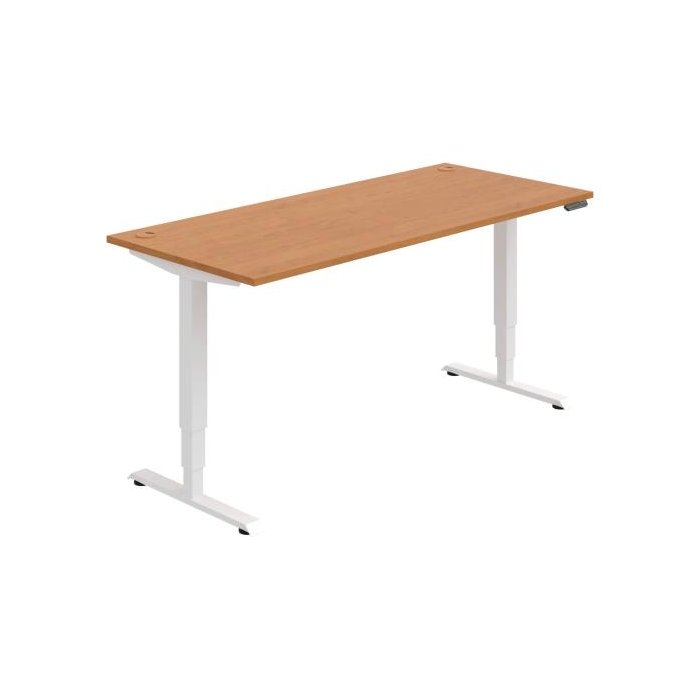 Pracovný stôl RUN, PO, 3S, 180x64,5-130,5x80 cm, jelša/biela