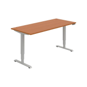 Pracovný stôl RUN, PO, 3S, 180x64,5-130,5x80 cm, čerešňa/sivá