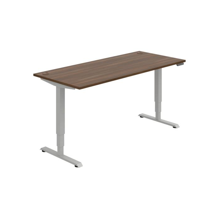 Pracovný stôl RUN, PO, 3S, 180x64,5-130,5x80 cm, orech/sivá