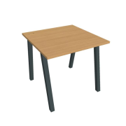 Pracovný stôl UNI A, 80x75,5x80 cm, buk/čierna
