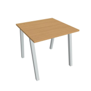 Pracovný stôl UNI A, 80x75,5x80 cm, buk/sivá
