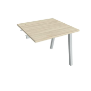 Pracovný stôl UNI A, k pozdĺ. reťazeniu, 80x75,5x80 cm, agát/sivá