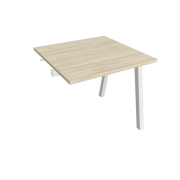 Pracovný stôl UNI A, k pozdĺ. reťazeniu, 80x75,5x80 cm, agát/biela