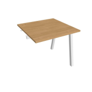 Pracovný stôl UNI A, k pozdĺ. reťazeniu, 80x75,5x80 cm, dub/biela