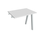 Pracovný stôl UNI A, k pozdĺ. reťazeniu, 80x75,5x60 cm, biela/sivá