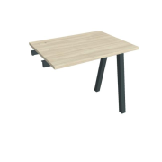 Pracovný stôl UNI A, k pozdĺ. reťazeniu, 80x75,5x60 cm, agát/čierna