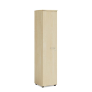 Policová skriňa BASIC, ľavé dvere so zámkom, 40x40x182,1cm, breza