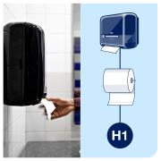 Zásobník na papierové utierky v roliach TORK Matic Elevation čierny H1