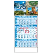 Plánovací kalendár ŠTANDARD 3-mesačný modrý - Obr.D 2025