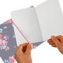 Zošit Herlitz my.book Flex Ladylike A4 2x40 listov linajkový štvorčekový PP Kvety