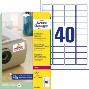 Etikety odolné na špeciálne použitie s trojnásobnou lepivosťou Avery 45,7x25,4mm biele