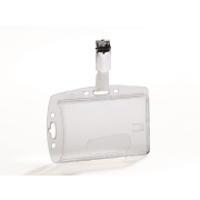 Visačka na plastovú kartu so štipcom DURABLE 85x54mm 10ks