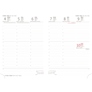 Diár Gommato týždenný B5 17x24 cm červený 2026