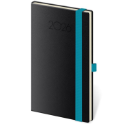 Diár New Praga týždenný vreckový 9x14cm čierny 2026