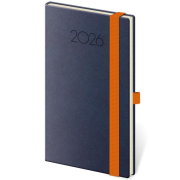 Diár New Praga týždenný vreckový 9x14cm modrý 2026