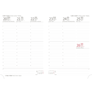 Diár Print classic týždenný B5 17x24cm zelený 2026