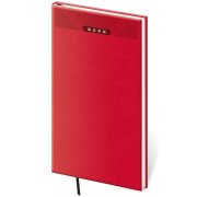 Diár Print classic týždenný vreckový 8x15cm červený 2026