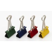 Klipy na dokumenty 25mm farebné 12ks