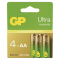 Batéria GP alkalická LR6 Ultra 1,5V AA 4 ks