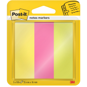 Záložky Post-it papierové, 25x76 mm, 100 lístkov, 3 bločky/balnie Post-it® Papierové Záložky,