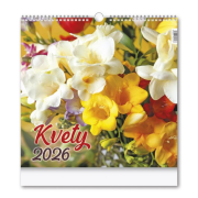 Nástenný kalendár 32 x 31 cm - KVETY 2026