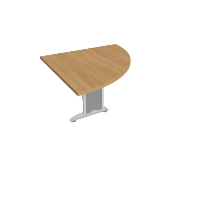 Doplnkový stôl Flex, pravý, 80x75,5x80 cm, dub/kov