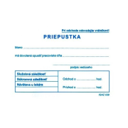 priepustka tlačivo